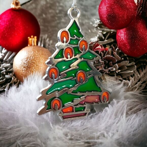 Vtg Stained Glass Christmas Tree Ornament Russ Berrie Holiday Highlights Acrylic - Picture 16 of 16